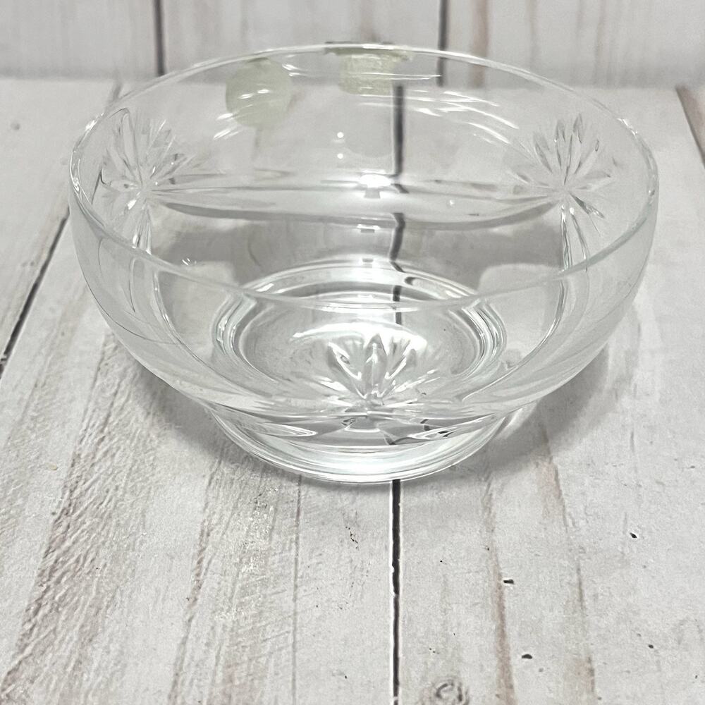 Bohemia Crystal Hand Cut Czech Bowl Mistička 24% Lead Crystal Starburst w/ Box
